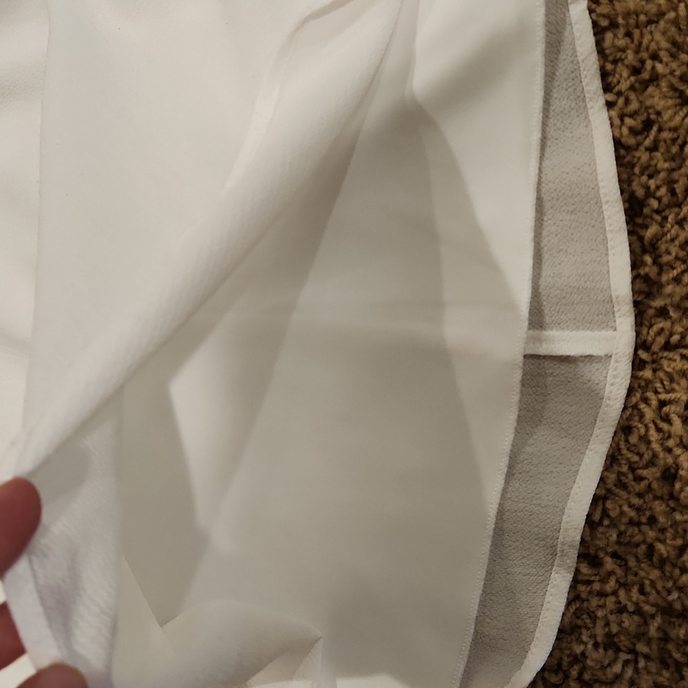 White with floral applications summer or homecoming dress. Size 1/2 - Picture 16 of 16